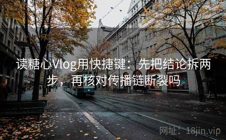 读糖心Vlog用快捷键：先把结论拆两步，再核对传播链断裂吗  第2张
